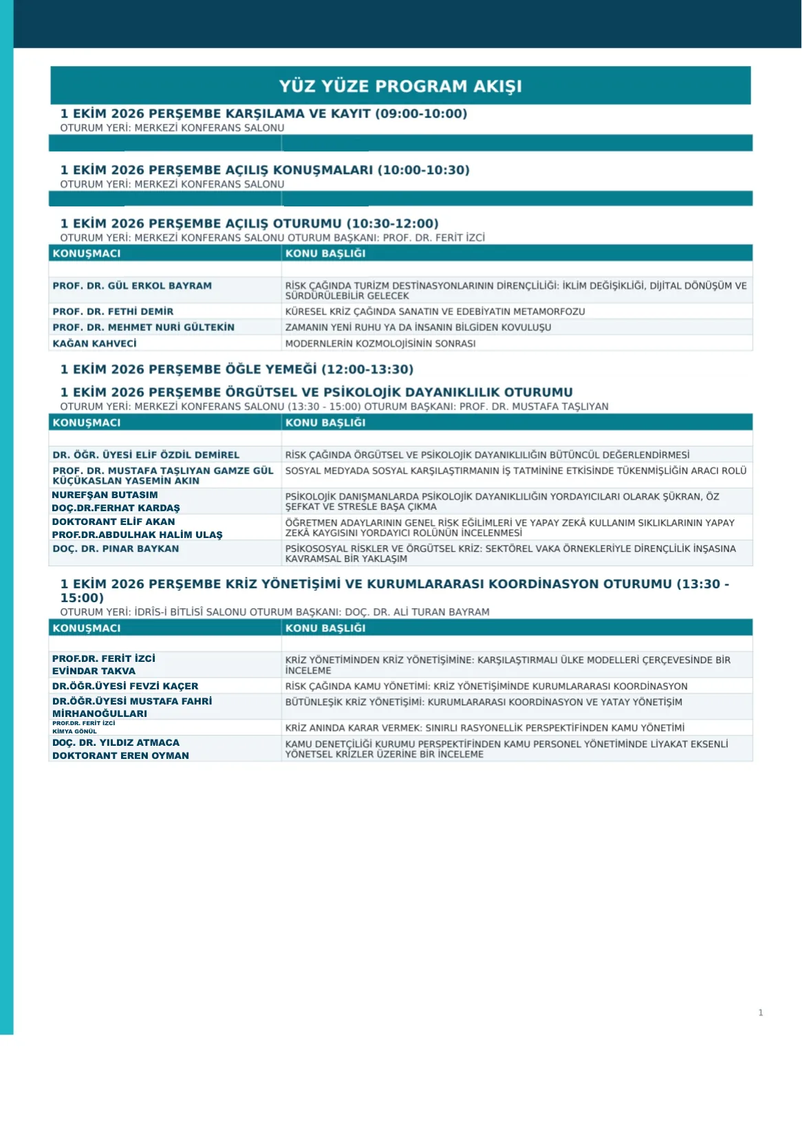 Program kitapçığı – sayfa 3