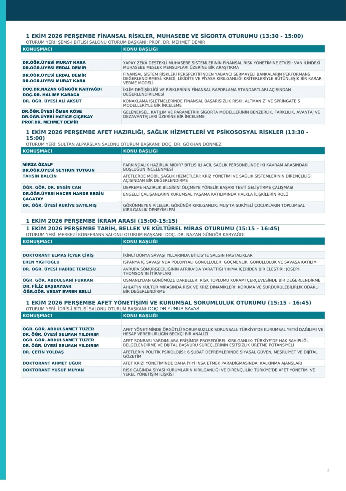 Program kitapçığı – sayfa 4
