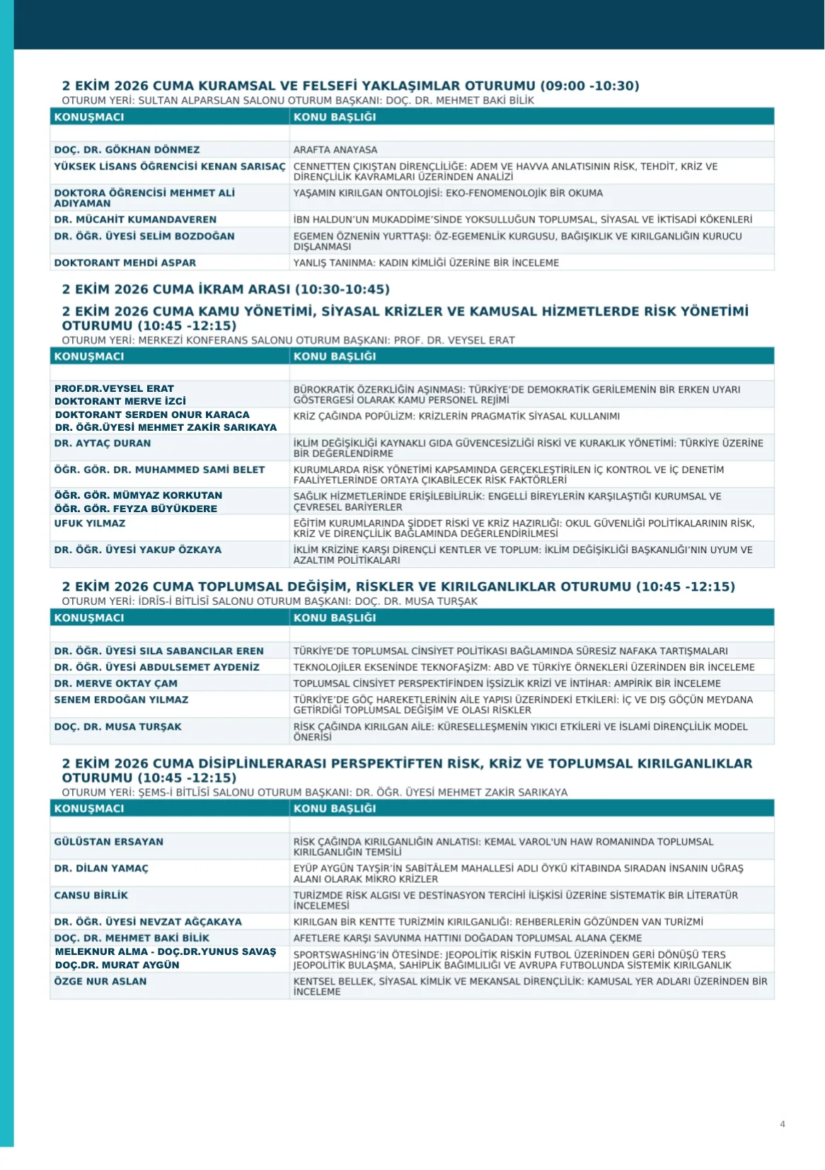 Program kitapçığı – sayfa 6