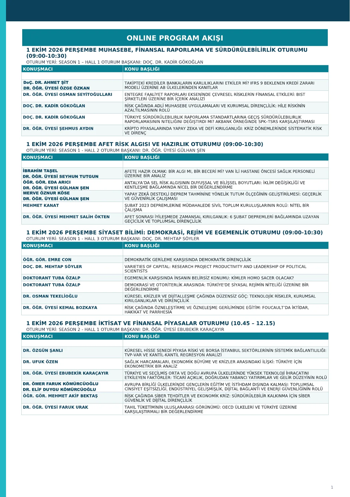 Program kitapçığı – sayfa 8