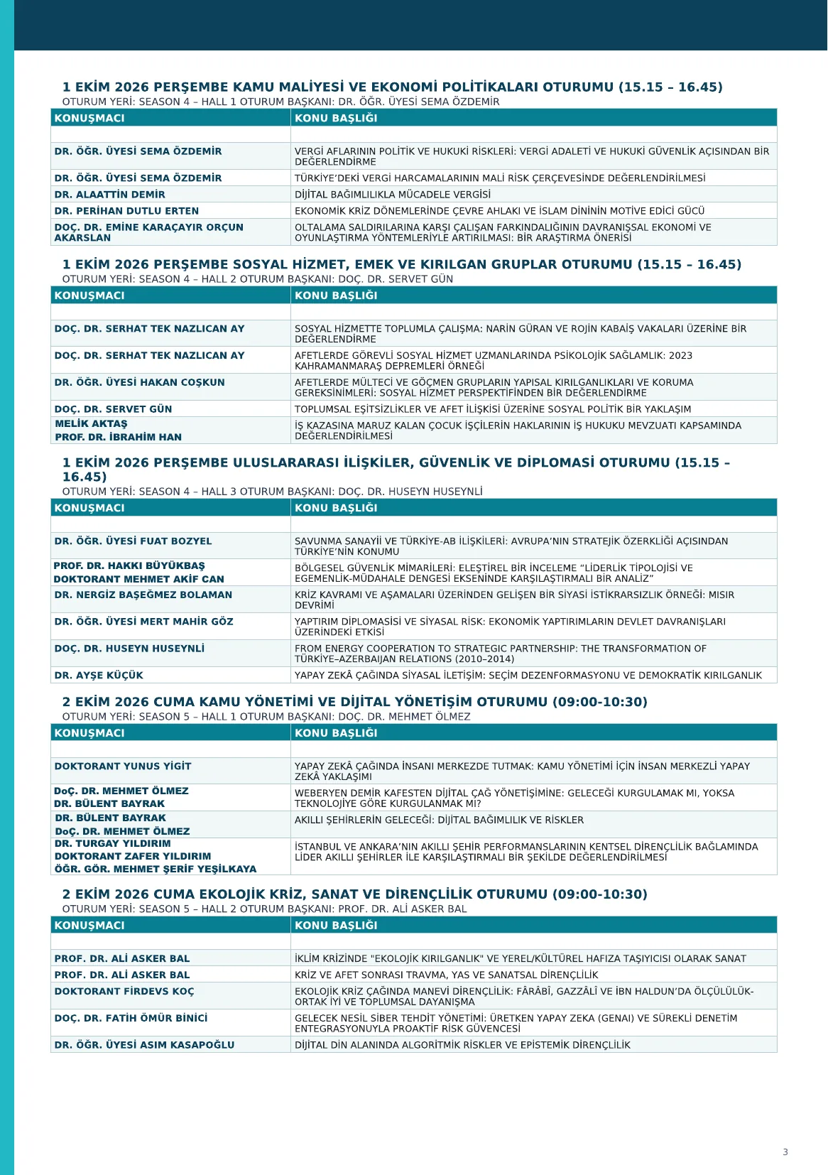 Program kitapçığı – sayfa 10